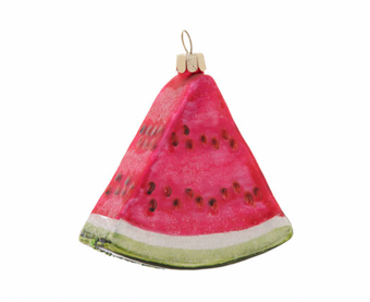 Robert Stanley Watermelon Glass Christmas Ornament New with Tag