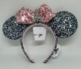 Disney Parks Minnie Mouse Icon Ear Bow Headband Sequined Paris France Epcot