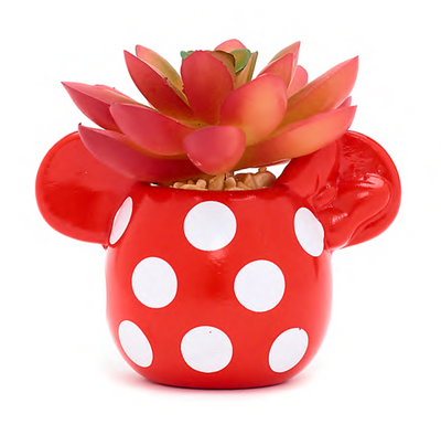 Disney Store Minnie Mouse Dots Artificial Potted Plant New