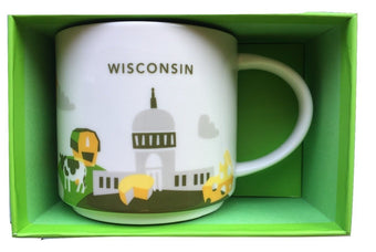 Starbucks You Are Here Wisconsin Ceramic Coffee Mug New With Box
