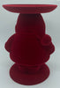 Bath and Body Works 2022 Christmas Red Flocked Santa 3-Wick Candle Holder New