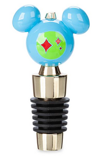 Disney Parks Mickey Icon Holiday Christmas Blue Metal Bottle Stopper New w Tag