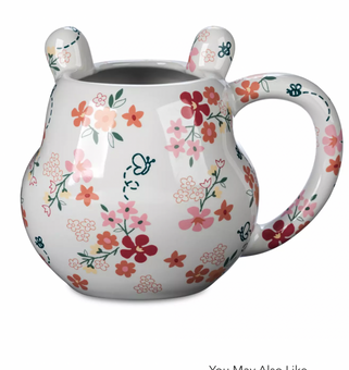 Disney Winnie the Pooh Figural Floral Coffee 25oz Mug New
