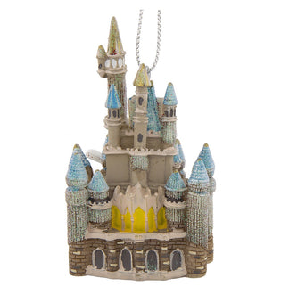 Disney Parks Mickey & Cinderella Castle 3D Christmas Holiday Ornament New w Tag