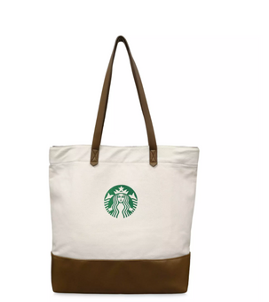 Disney 2021 Walt Disney World 4 Parks Starbucks Canvas Tote New with Tag