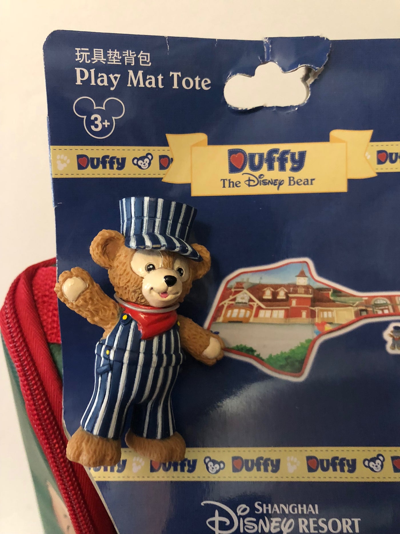 Disney Parks Shanghai Duffy Play Mat Tote with Figurine New with Tags