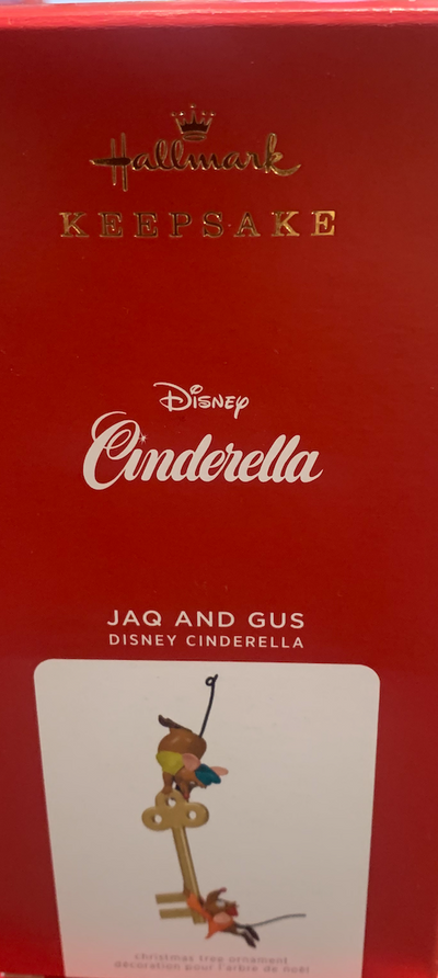 Hallmark 2021 Disney Cinderella Jaq and Gus Key Christmas Ornament New With Box