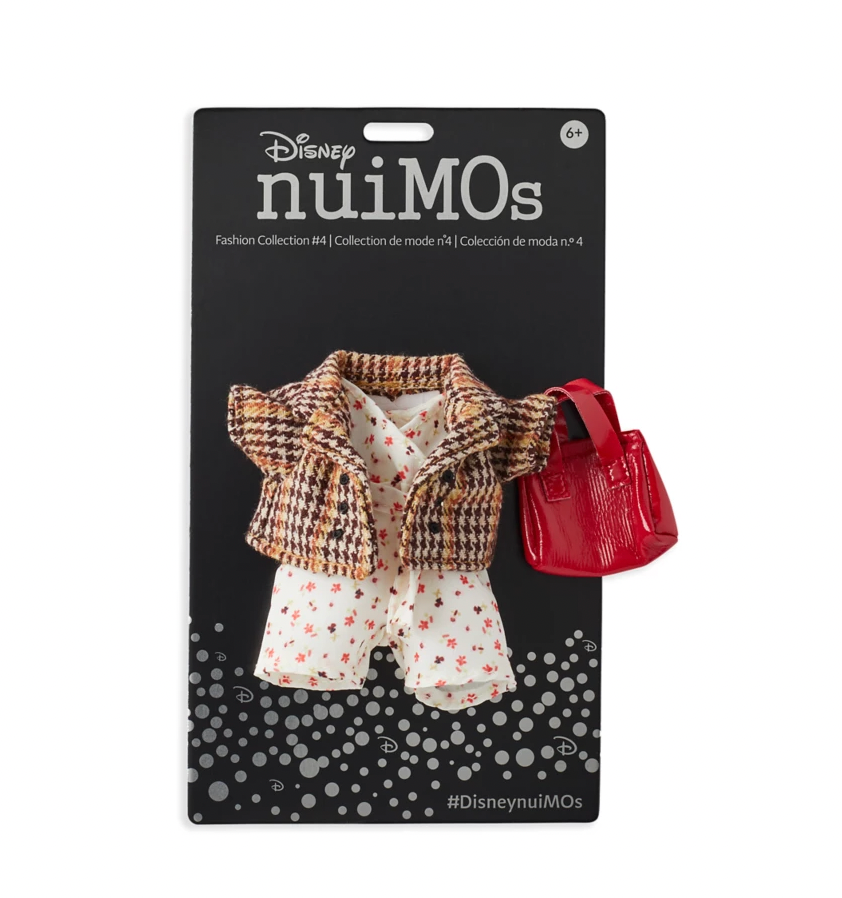 Disney NuiMOs Outfit Floral Jumpsuit and Plaid Blazer with Red Purse New Card
