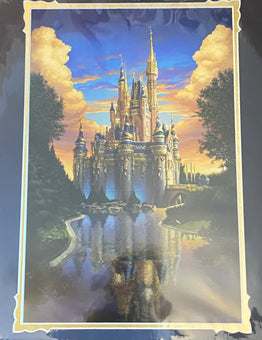 Disney Parks 50th Anniversary Walt Disney World Castle McGullough Print New