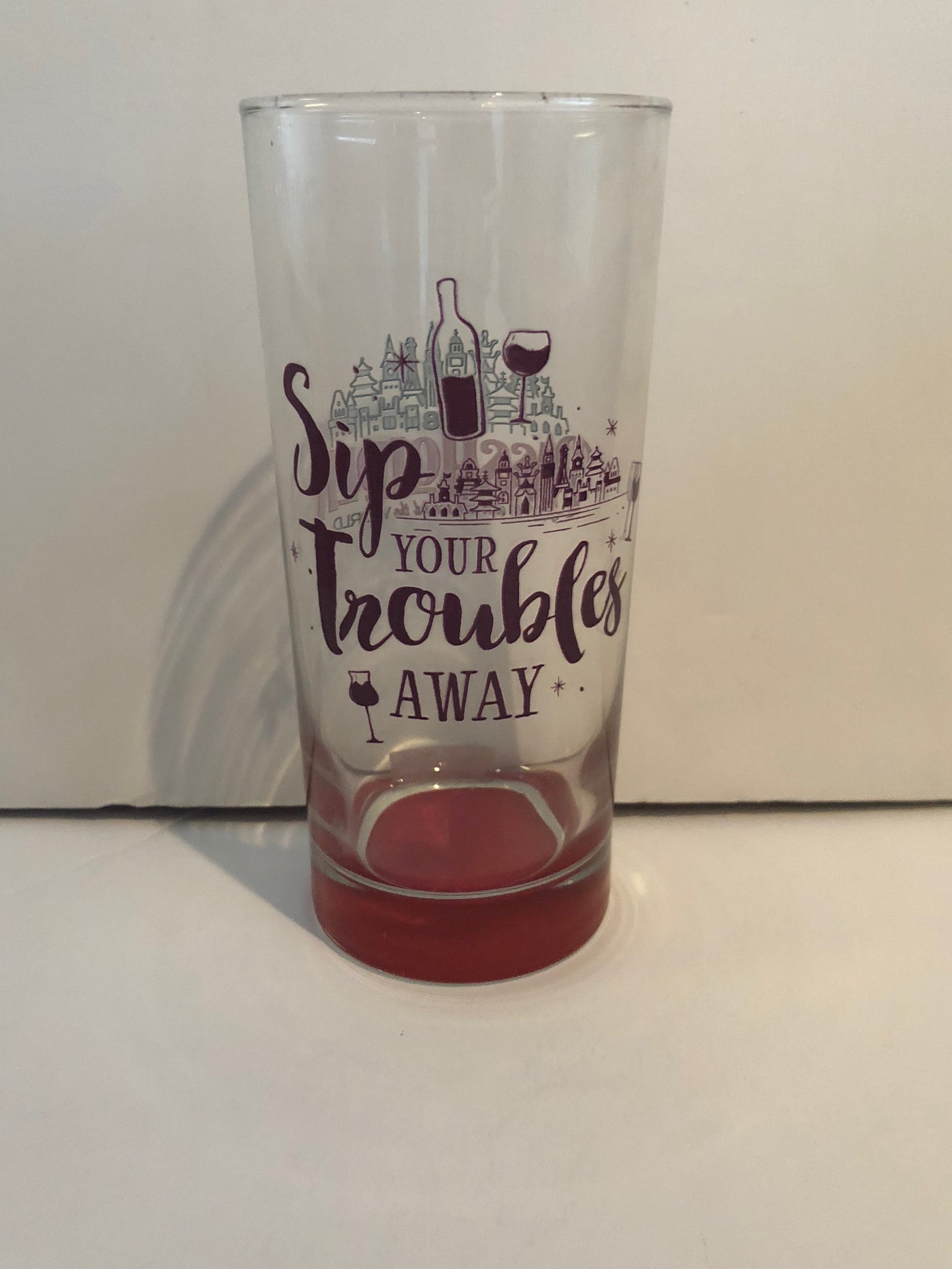 Disney 2018 Food Wine Festival Passholder Sip Your Troubles Away Tall Glass New