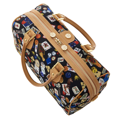 Monaco Life is a Game Black Satchel Bag Made in Italy by Divo Diva New