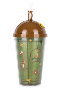 Disney Parks Enchanted Tiki Room Travel Tumbler with Straw New