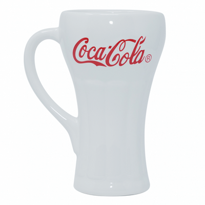 Authentic Coca Cola Coke White Ceramic Mug with Red Lettering New