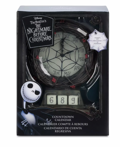 Disney The Nightmare Before Christmas Light-Up Countdown Clock Calendar New Box