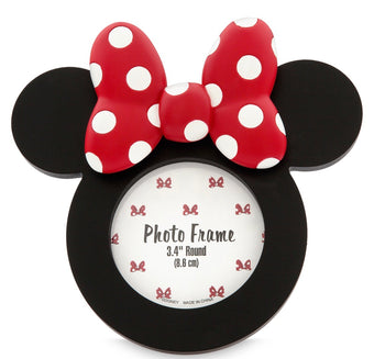 Disney Parks Minnie Bows Icon Round Picture Photo Frame New