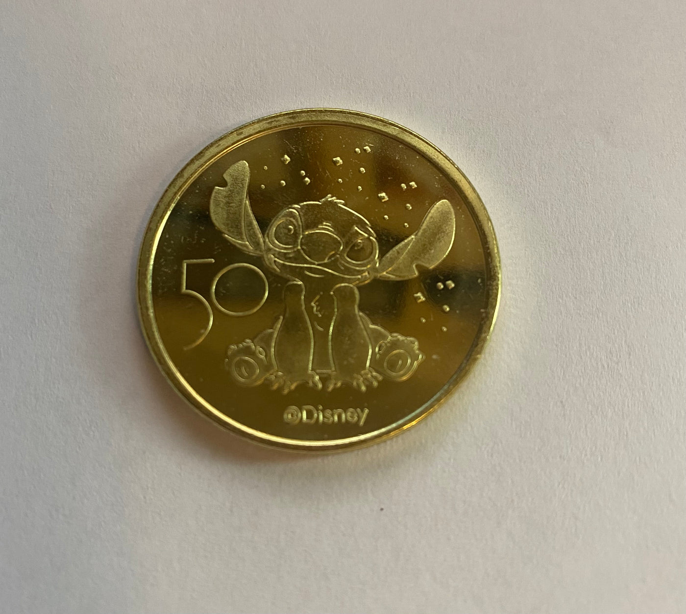 Disney Parks WDW 50th Magical Celebration Stitch Coin Medallion New