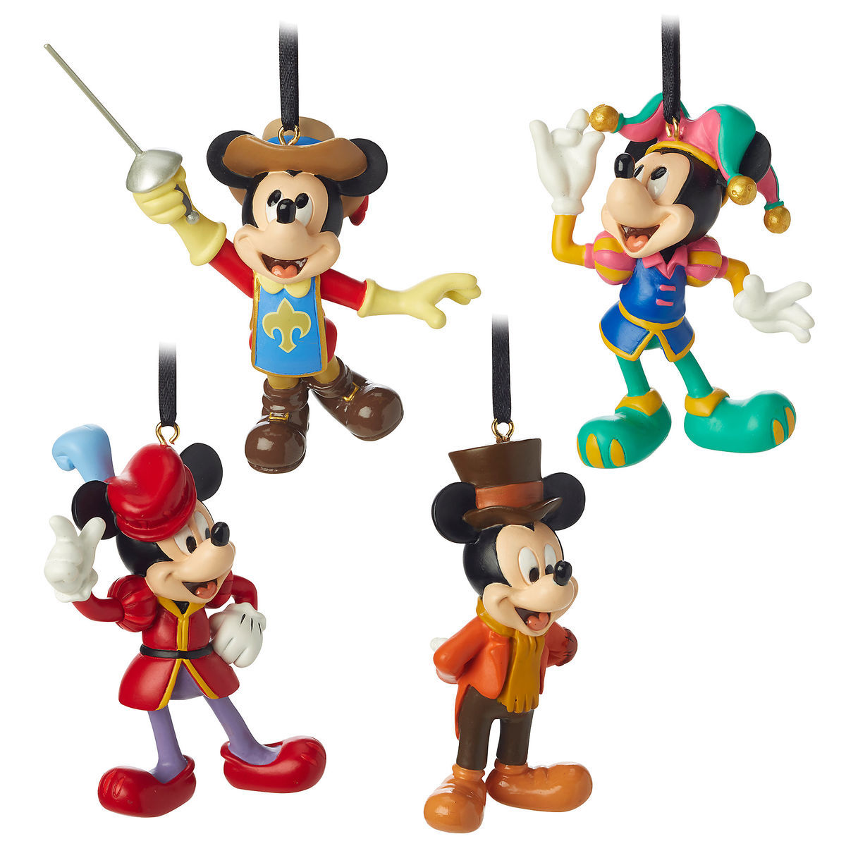 Disney Mickey Mouse Through the Years Mini Ornament Set The Three Musketeers New