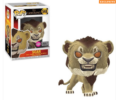 Funko Pop! Disney The Lion King Flocked Scar Fye Exclusive New with Box