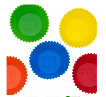 M&M's World Silicone Baking Cups Set of 24 New with Box