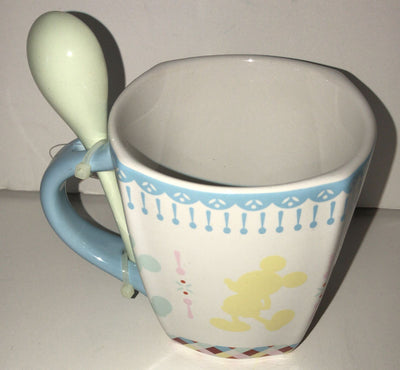 Disney Parks Shanghai Mickey Minnie Spoonful of Sweetness w Spoon Coffee Mug New