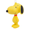 Hallmark Peanuts Snoopy Yellow Glitter Ornament New With Tag