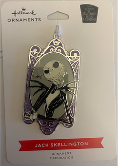 Hallmark Jack Skellington Metal Christmas Ornament New with Card
