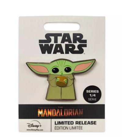 Disney Star Wars Yoda The Mandalorian The Child with Cup Pin Limited New Card