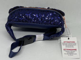 Disney Cruise Line Minnie Ear Bow Anchor Sequined Fanny Pack Belt Bag New