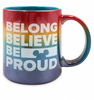 Disney Belong Believe Be Proud Love Ceramic Coffee Mug New