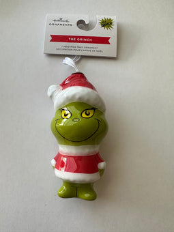 Hallmark Santa Grinch Decoupage Christmas Tree Ornament New with Tag