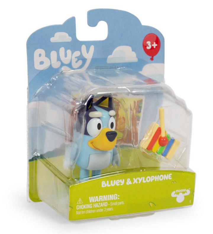 Moose Toys Bluey Action Figure Bluey & Xylophone Toy New