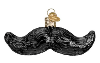 Old World Christmas Mustache Glass Christmas Ornament New with Box