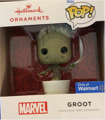 Hallmark 2021 Funko Pop Marvel Groot Walmart Exclusive Christmas Ornament New