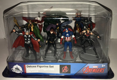 Disney Marvel Avengers Deluxe Figure Play Set Playset Cake Topper New With Box