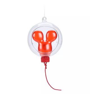 Disney Sketchbook Mickey Red Balloon Light-Up Christmas Tree Ornament New w Tag