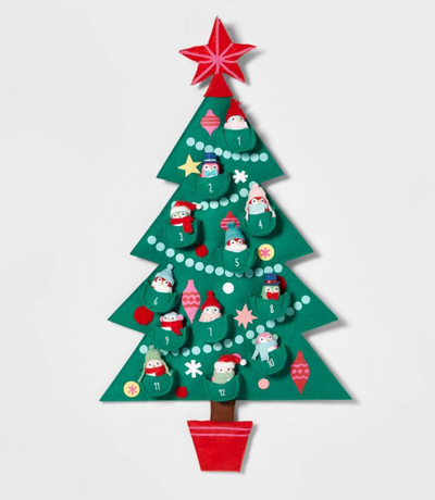 Wondershop Hanging Advent Calendar 12 Days to Christmas with Birds Ornament New