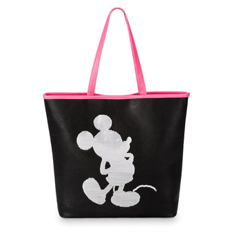 Disney Parks Mickey Mouse Imagination Pink Reversible Sequin Tote Loungefly New