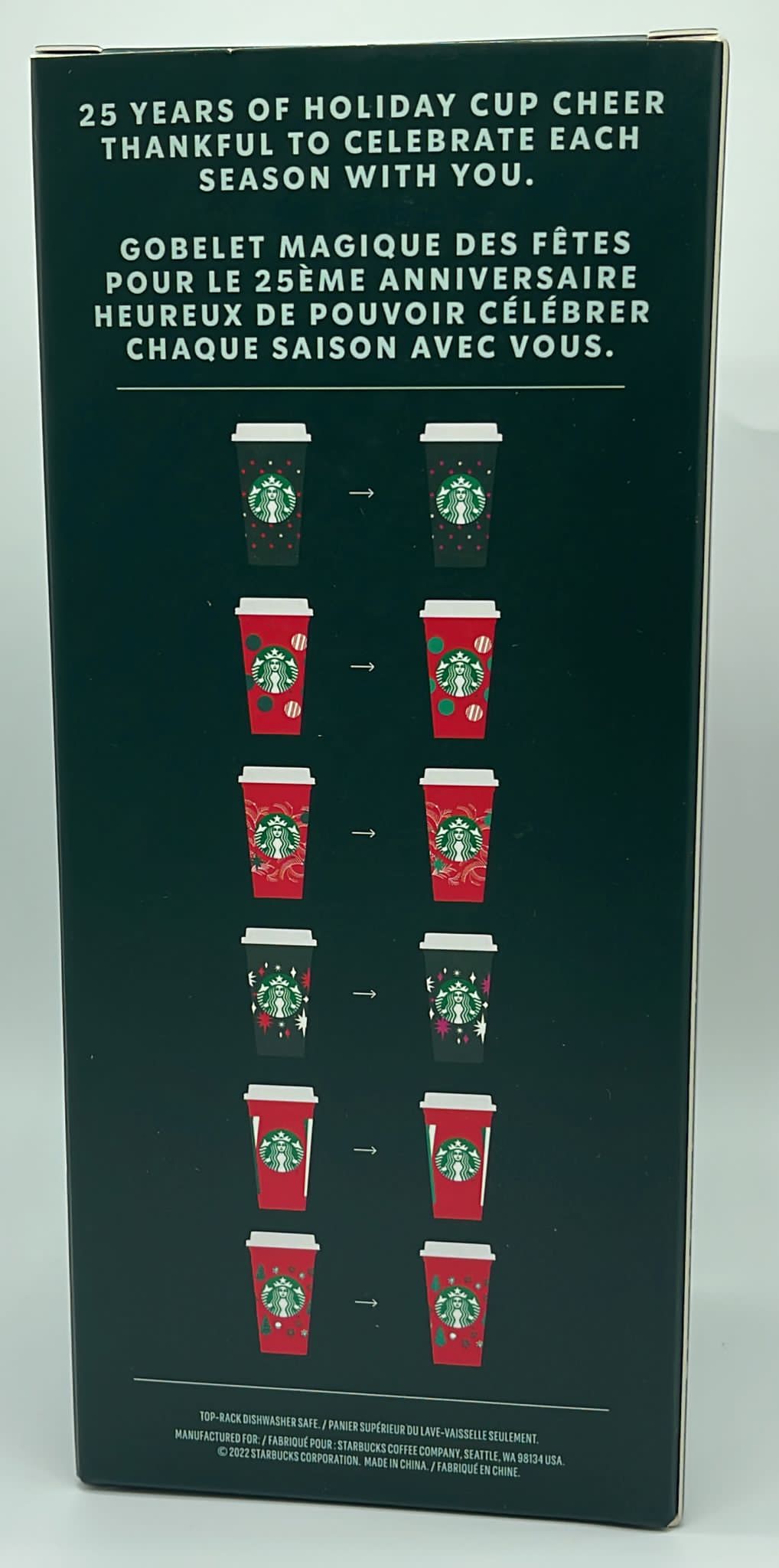 Starbucks 25th Christmas Holiday 2022 Color Change Reusable Cups Set 6 – I  Love Characters