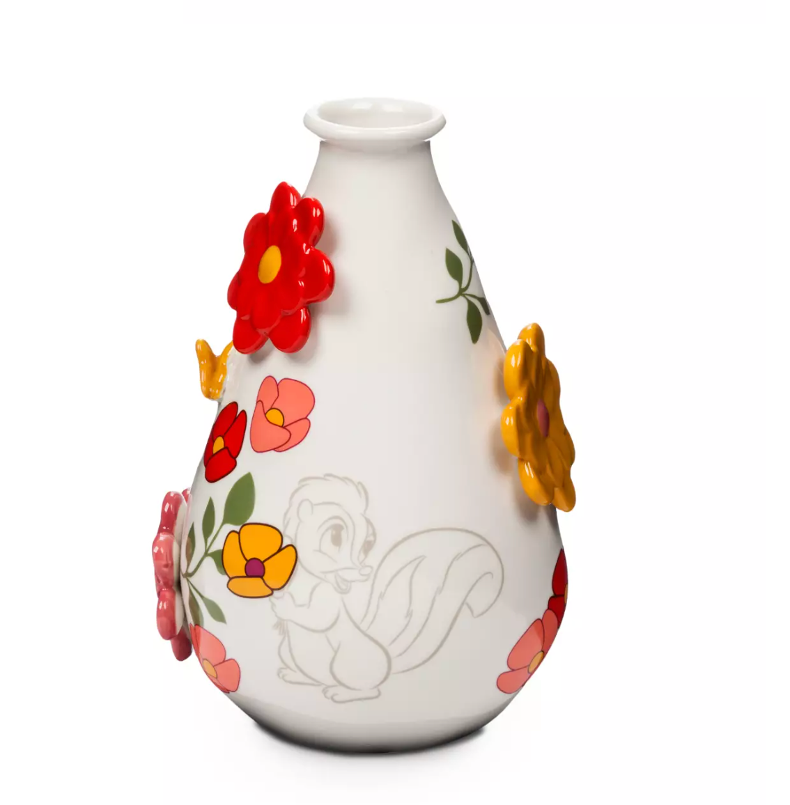 Disney Parks Bambi Thumper Flower Floral Ceramic Vase New