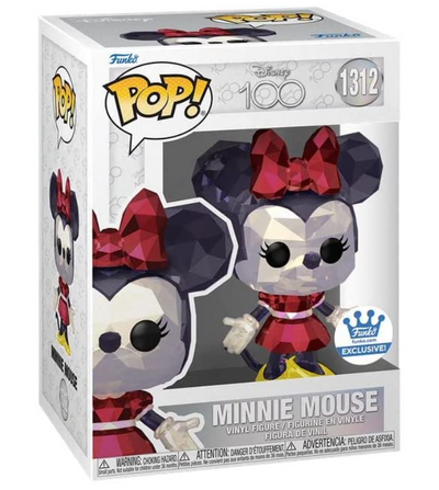 Funko Pop Minnie Mouse Facet Exclusive # 1312 Disney 100th Toy New With Box