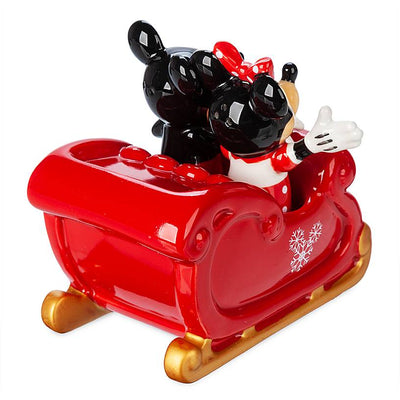 Disney Store Mickey and Minnie Holiday Salt and Pepper Shaker Set New with Box
