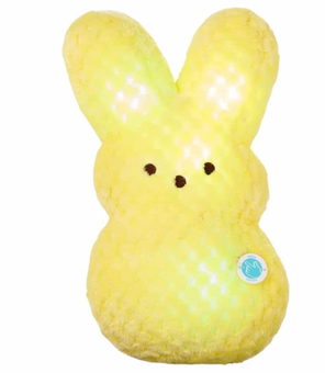 Peeps Easter Peep Yellow Bunny Light Up Plush New with Tag