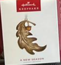 Hallmark 2022 A New Season Leaf Metal Christmas Ornament New With Box