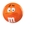M&M's World 2020 Orange Character Big Face Dinner Plate New