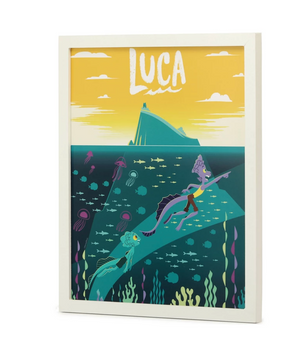 Disney Pixar Luca and Alberto Framed Wood Wall Art New