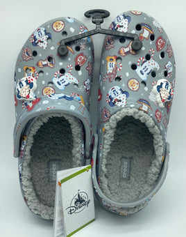Disney Parks Holiday Treats 2021 Clogs Adults by Crocs M4/W6 Fleece Lined New