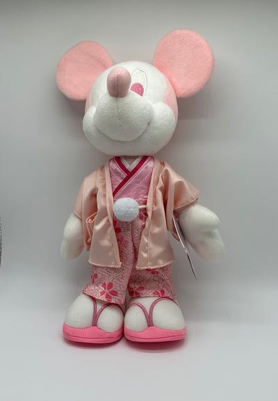 Disney Store Japan Authentic Rare Mickey Sakura Kimono Plush New with Tags