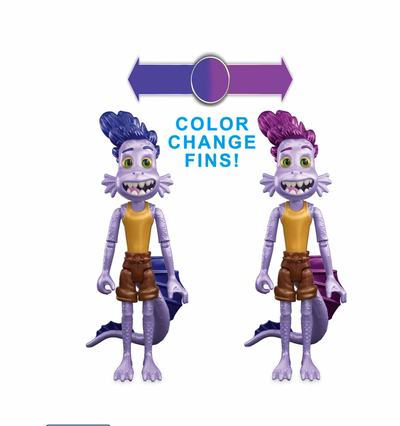 Disney Pixar Luca Alberto Scorfano Color Changing Fins Figurine Toy New with Box