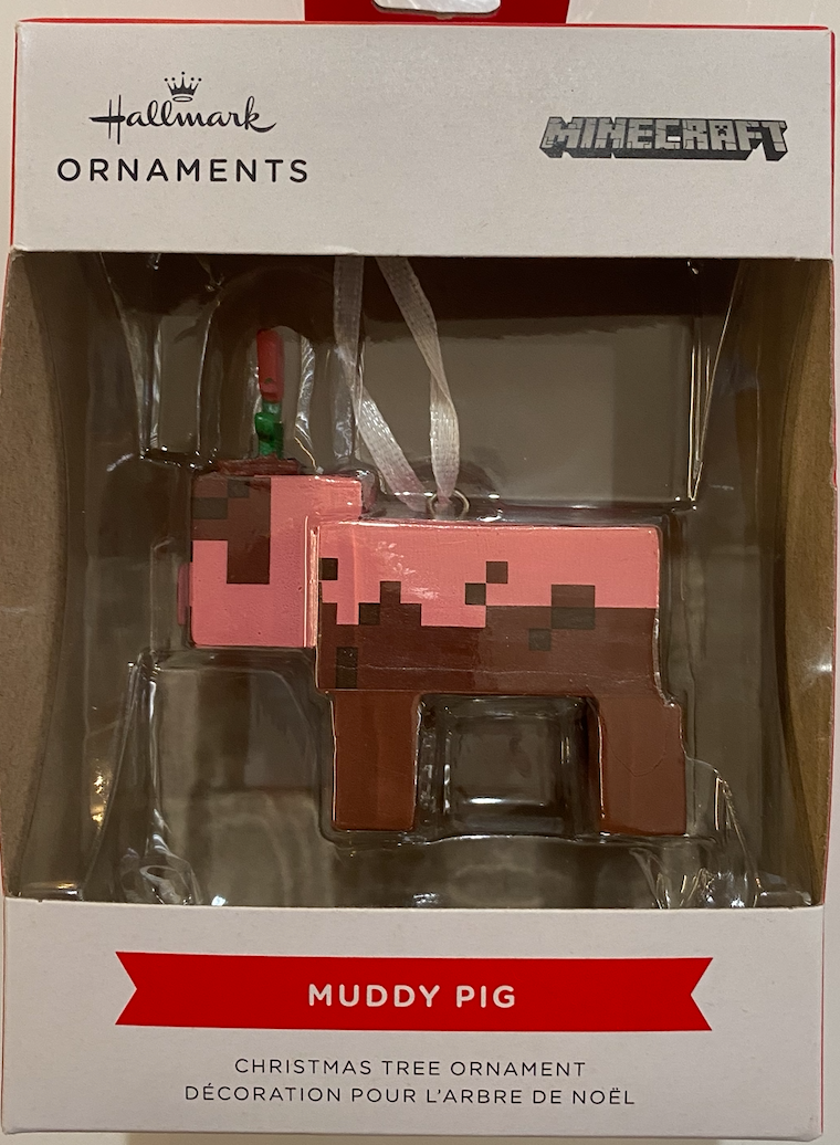 Hallmark 2021 Minecraft Muddy Pig Christmas Ornament New With Box