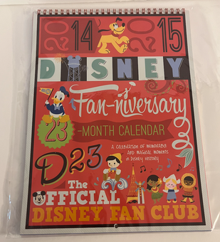 Disney D23 Exclusive Fanniversary 23 Months Calendar 2014-15 Official New Sealed